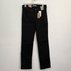 Levi's Women's 6 Jeans 314 Shaping Straight Jeans Black Size W28 x L32